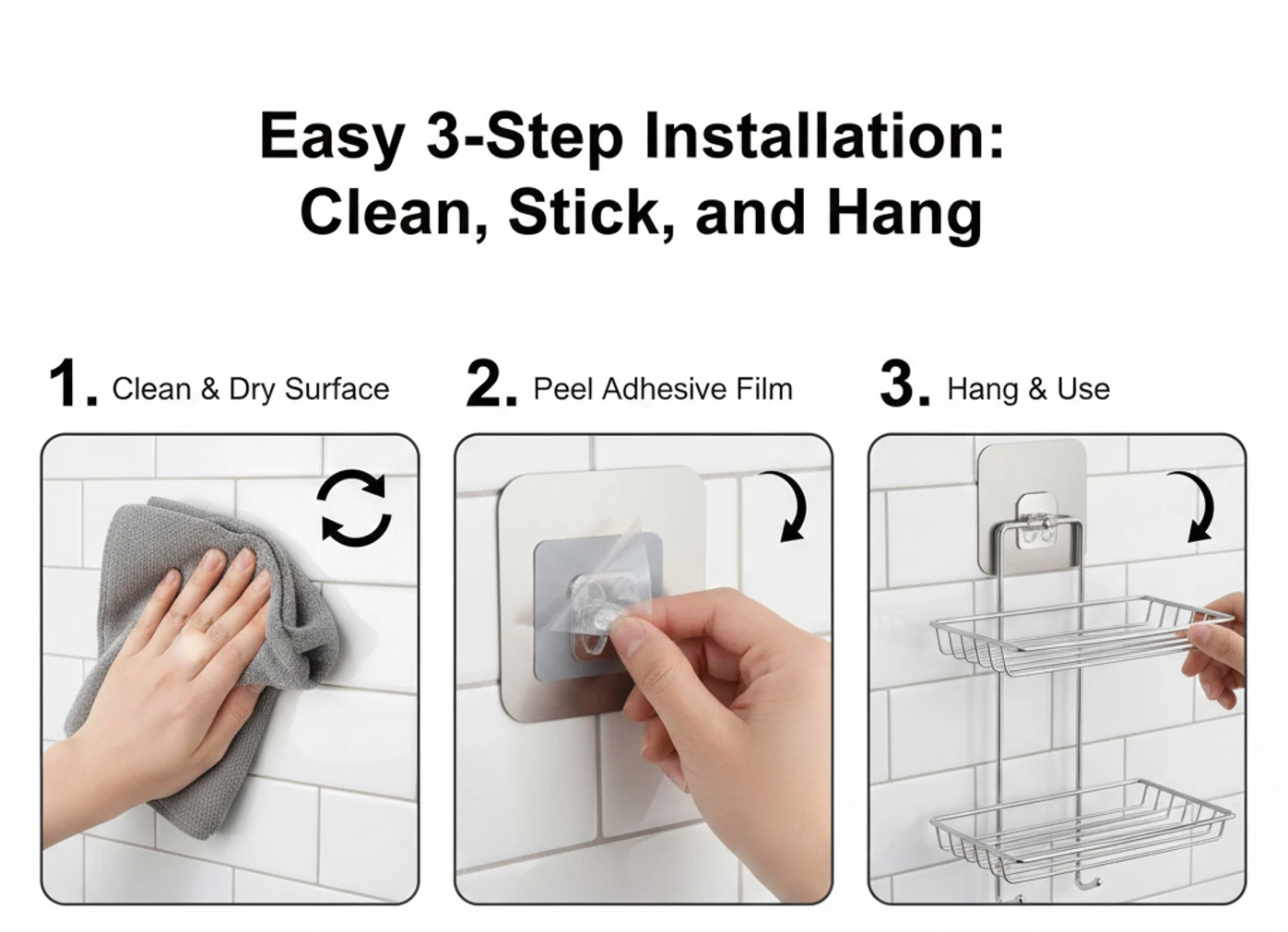 KYASO Soap Rack (Pack of 2) Stainless Steel Wall Shelf - Image 3